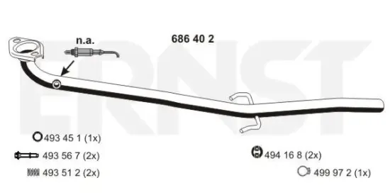 Abgasrohr mitte ERNST 686402 Bild Abgasrohr mitte ERNST 686402