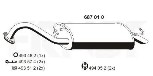 Endschalldämpfer ERNST 687010