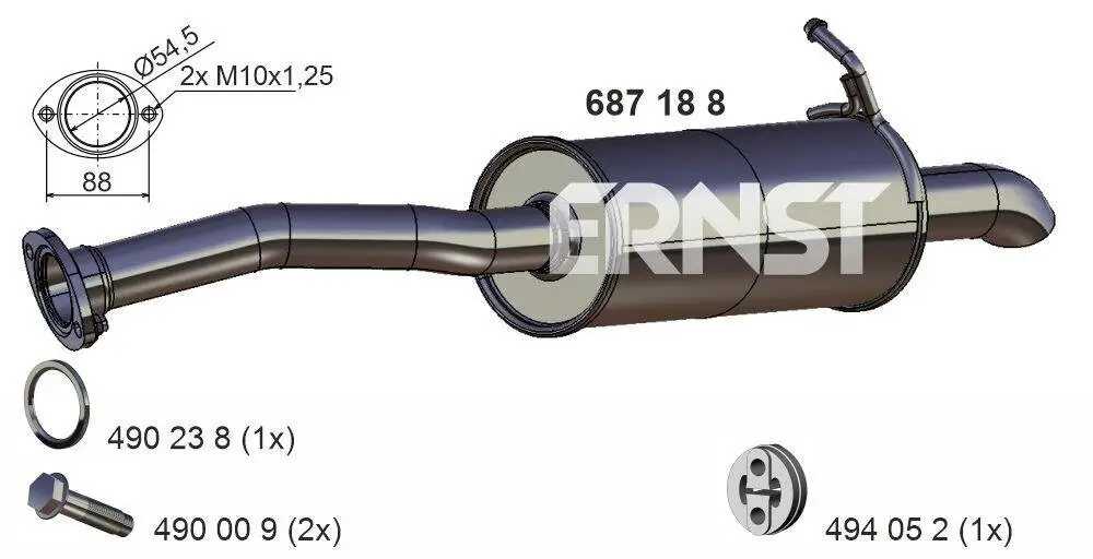 Endschalldämpfer ERNST 687188
