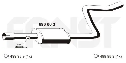 Mittelschalldämpfer ERNST 690003