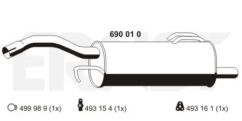 Endschalldämpfer ERNST 690010