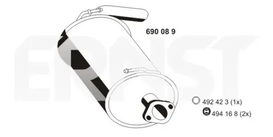 Endschalldämpfer ERNST 690089 Bild Endschalldämpfer ERNST 690089