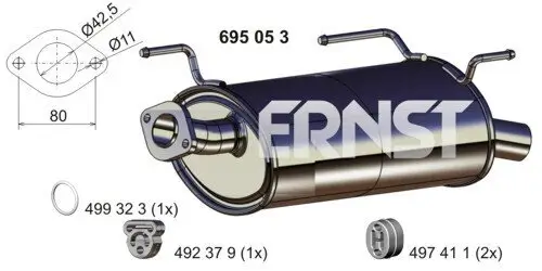 Endschalldämpfer ERNST 695060