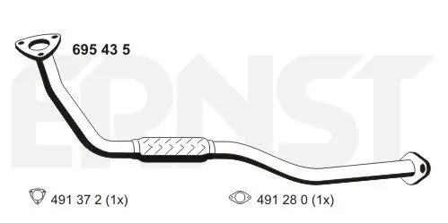 Abgasrohr vorne ERNST 695435