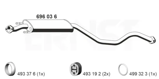 Mittelschalldämpfer ERNST 696036 Bild Mittelschalldämpfer ERNST 696036