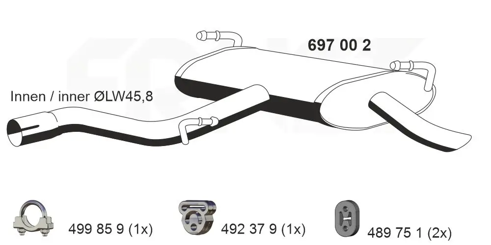 Endschalldämpfer ERNST 697002