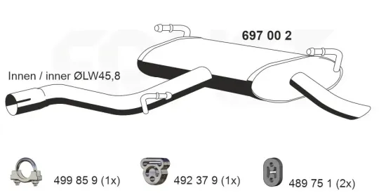 Endschalldämpfer ERNST 697002 Bild Endschalldämpfer ERNST 697002