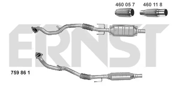 Katalysator hinten ERNST 759861