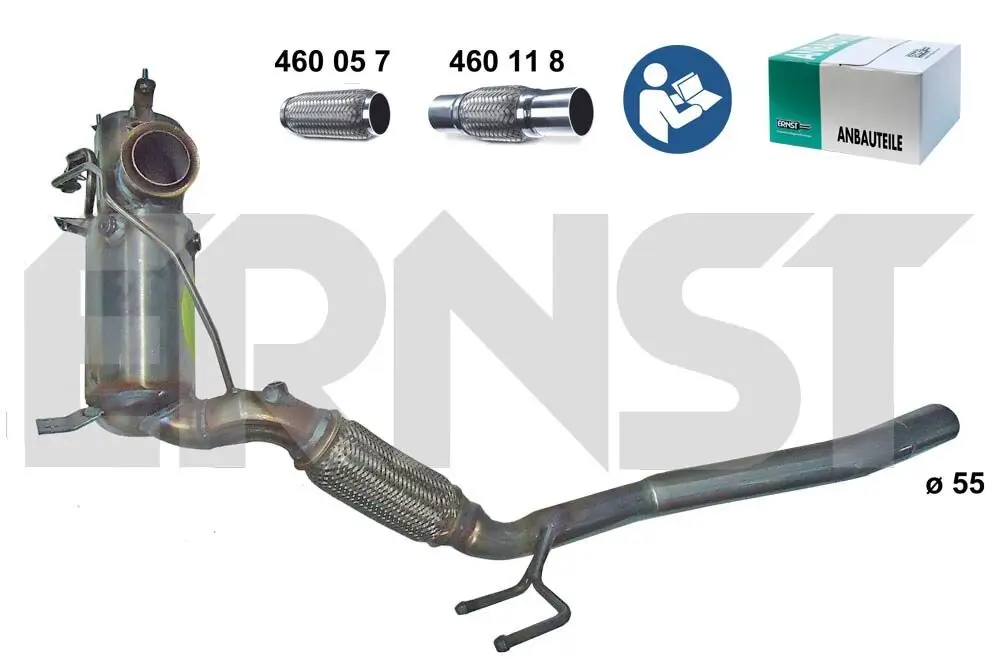 Ruß-/Partikelfilter, Abgasanlage ERNST 920049