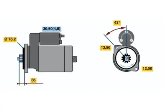 Starter 12 V 1 kW BOSCH 0 001 120 402 Bild Starter 12 V 1 kW BOSCH 0 001 120 402