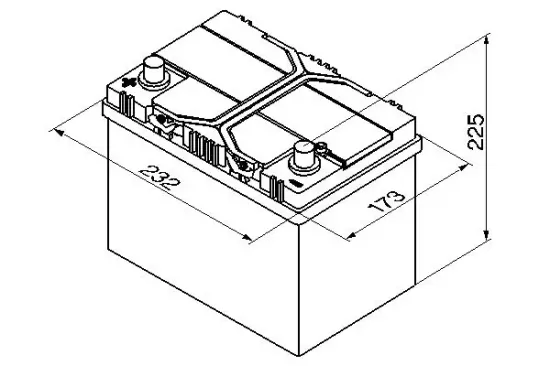 Starterbatterie 12 V 60 Ah BOSCH 0 092 S40 250 Bild Starterbatterie 12 V 60 Ah BOSCH 0 092 S40 250