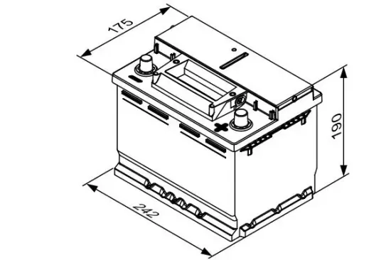 Starterbatterie 12 V 60 Ah BOSCH 0 092 S4E 051 Bild Starterbatterie 12 V 60 Ah BOSCH 0 092 S4E 051