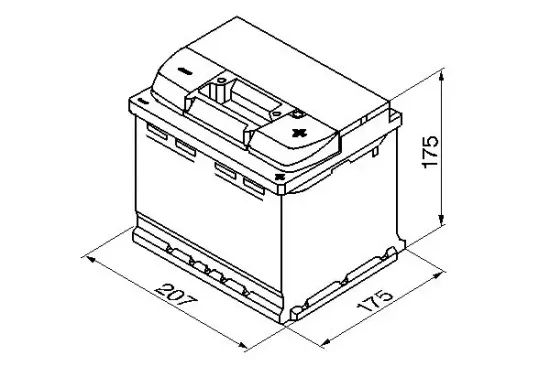 Starterbatterie 12 V 52 Ah BOSCH 0 092 S50 010 Bild Starterbatterie 12 V 52 Ah BOSCH 0 092 S50 010