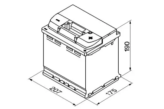 Starterbatterie 12 V 54 Ah BOSCH 0 092 S50 020 Bild Starterbatterie 12 V 54 Ah BOSCH 0 092 S50 020