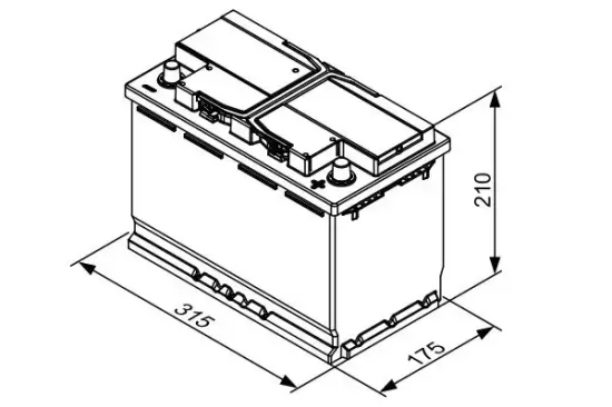 Starterbatterie 12 V 100 Ah BOSCH 0 092 T30 320 Bild Starterbatterie 12 V 100 Ah BOSCH 0 092 T30 320