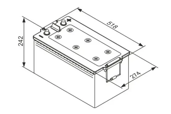 Starterbatterie 12 V 240 Ah BOSCH 0 092 TE0 888 Bild Starterbatterie 12 V 240 Ah BOSCH 0 092 TE0 888