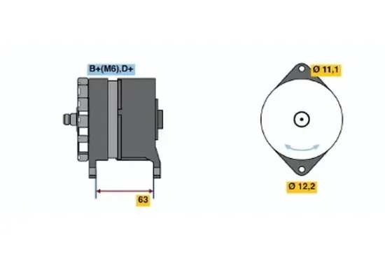 Generator 14 V BOSCH 0 120 489 107 Bild Generator 14 V BOSCH 0 120 489 107
