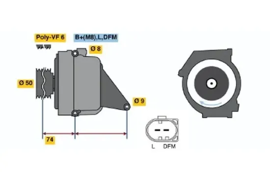 Generator 14 V BOSCH 0 986 042 490 Bild Generator 14 V BOSCH 0 986 042 490