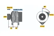 Generator 14 V BOSCH 0 986 038 030