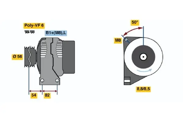 Generator 14 V BOSCH 0 986 047 470