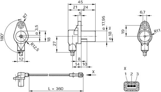 Impulsgeber, Kurbelwelle BOSCH 0 261 210 104 Bild Impulsgeber, Kurbelwelle BOSCH 0 261 210 104