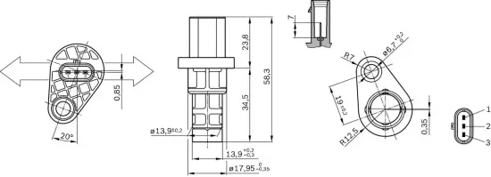 Impulsgeber, Kurbelwelle BOSCH 0 261 210 318 Bild Impulsgeber, Kurbelwelle BOSCH 0 261 210 318