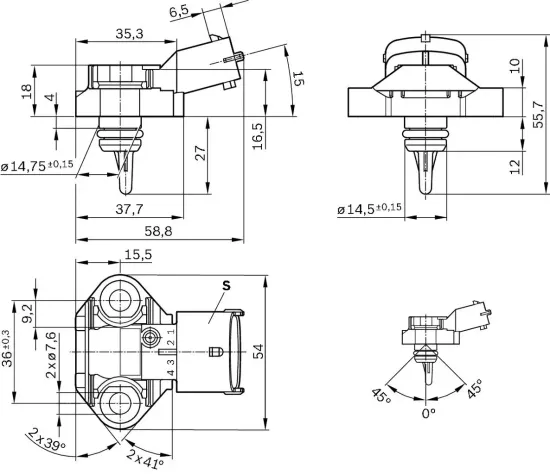 Sensor, Kraftstofftemperatur BOSCH 0 261 230 145 Bild Sensor, Kraftstofftemperatur BOSCH 0 261 230 145