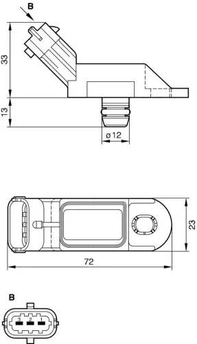 Sensor, Saugrohrdruck BOSCH 0 261 230 216 Bild Sensor, Saugrohrdruck BOSCH 0 261 230 216