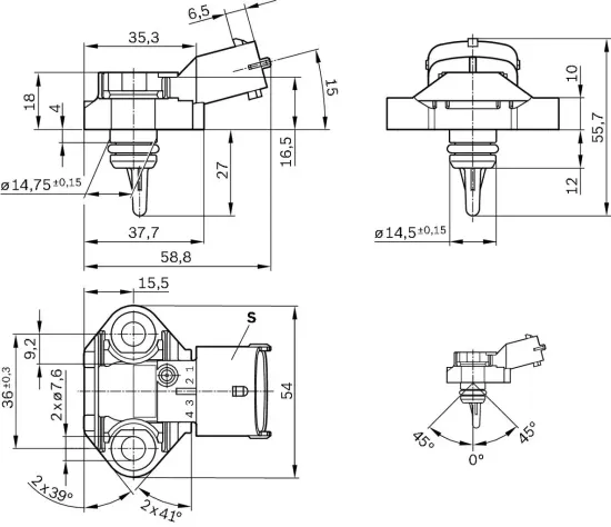 Sensor, Kraftstofftemperatur BOSCH 0 261 230 249 Bild Sensor, Kraftstofftemperatur BOSCH 0 261 230 249