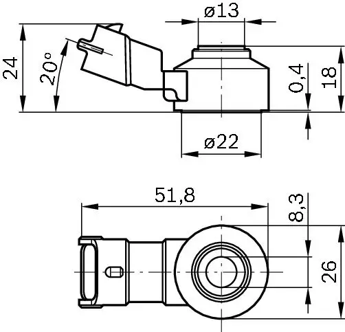 Klopfsensor BOSCH 0 261 231 173 Bild Klopfsensor BOSCH 0 261 231 173