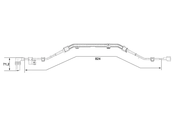 Sensor, Raddrehzahl Hinterachse links BOSCH 0 265 001 276