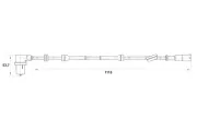 Sensor, Raddrehzahl Vorderachse links BOSCH 0 265 006 163