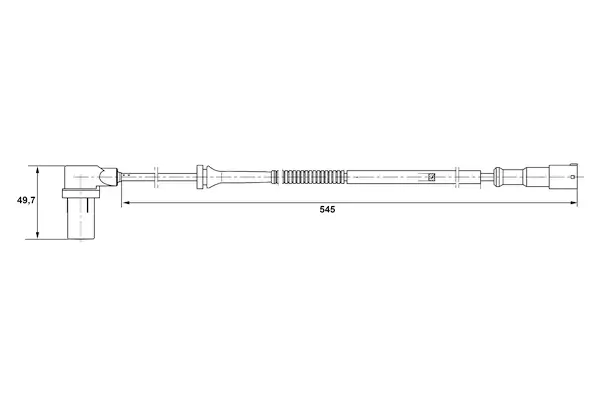 Sensor, Raddrehzahl Vorderachse links BOSCH 0 265 006 593