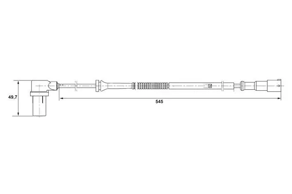 Sensor, Raddrehzahl Vorderachse links BOSCH 0 265 006 593