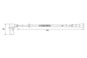 Sensor, Raddrehzahl Vorderachse links BOSCH 0 265 006 593
