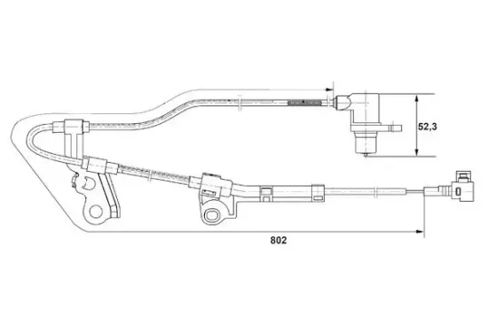 Sensor, Raddrehzahl Vorderachse links BOSCH 0 265 006 676 Bild Sensor, Raddrehzahl Vorderachse links BOSCH 0 265 006 676