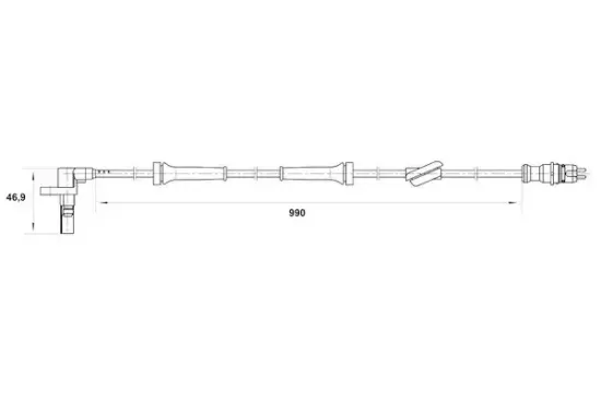 Sensor, Raddrehzahl Hinterachse rechts BOSCH 0 265 007 037 Bild Sensor, Raddrehzahl Hinterachse rechts BOSCH 0 265 007 037