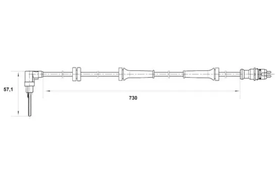 Sensor, Raddrehzahl BOSCH 0 265 007 070 Bild Sensor, Raddrehzahl BOSCH 0 265 007 070