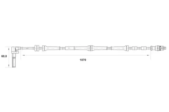 Sensor, Raddrehzahl Vorderachse links BOSCH 0 265 007 086 Bild Sensor, Raddrehzahl Vorderachse links BOSCH 0 265 007 086