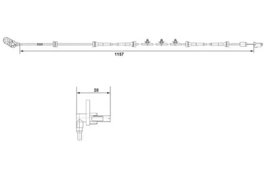 Sensor, Raddrehzahl BOSCH 0 265 007 463 Bild Sensor, Raddrehzahl BOSCH 0 265 007 463