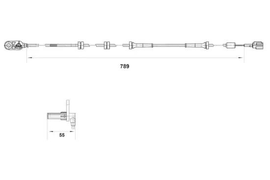Sensor, Raddrehzahl Hinterachse links BOSCH 0 265 007 465 Bild Sensor, Raddrehzahl Hinterachse links BOSCH 0 265 007 465
