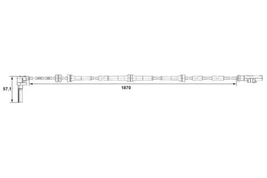 Sensor, Raddrehzahl BOSCH 0 265 007 487 Bild Sensor, Raddrehzahl BOSCH 0 265 007 487