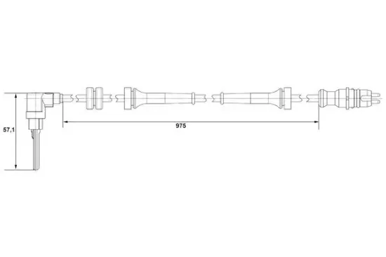 Sensor, Raddrehzahl BOSCH 0 265 007 510 Bild Sensor, Raddrehzahl BOSCH 0 265 007 510