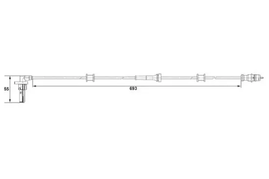 Sensor, Raddrehzahl Hinterachse links BOSCH 0 265 007 534 Bild Sensor, Raddrehzahl Hinterachse links BOSCH 0 265 007 534