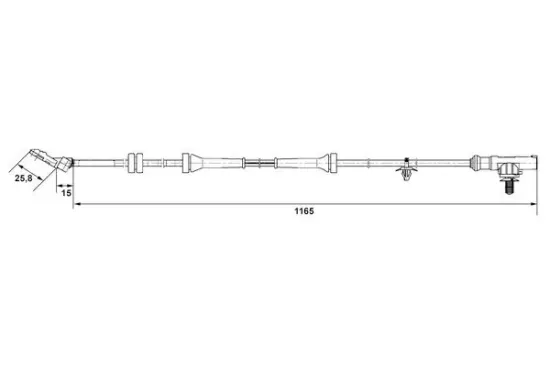 Sensor, Raddrehzahl BOSCH 0 265 007 537 Bild Sensor, Raddrehzahl BOSCH 0 265 007 537