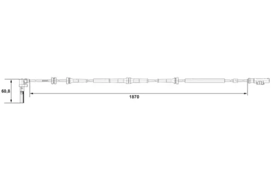 Sensor, Raddrehzahl BOSCH 0 265 007 543 Bild Sensor, Raddrehzahl BOSCH 0 265 007 543