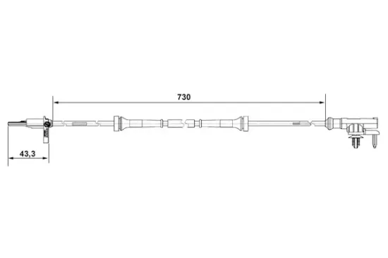 Sensor, Raddrehzahl BOSCH 0 265 007 637 Bild Sensor, Raddrehzahl BOSCH 0 265 007 637