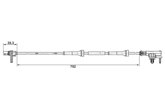 Sensor, Raddrehzahl Hinterachse BOSCH 0 265 007 638 Bild Sensor, Raddrehzahl Hinterachse BOSCH 0 265 007 638