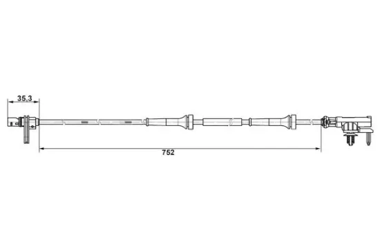 Sensor, Raddrehzahl Hinterachse BOSCH 0 265 007 638 Bild Sensor, Raddrehzahl Hinterachse BOSCH 0 265 007 638