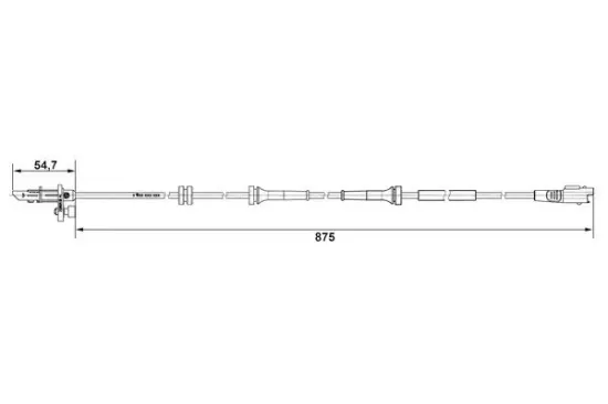 Sensor, Raddrehzahl Vorderachse BOSCH 0 265 007 790 Bild Sensor, Raddrehzahl Vorderachse BOSCH 0 265 007 790